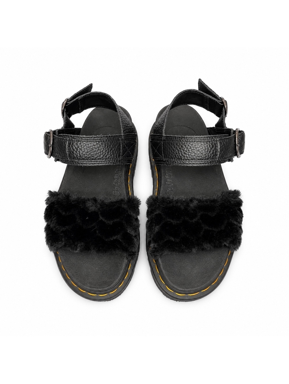 Dr. Martens Fluffy Heart Platform Sandals Wms size 7